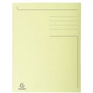 Exacompta 3-Klepsmap Folio, 280 g/m², Gerecycled karton, Geel