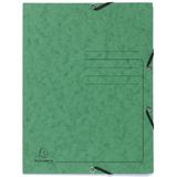 Exacompta Elasticated 3 Flap Folder, A4, 355g - Groen, Pack 25