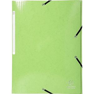 Exacompta - Ref. 55823E - Karton van 25 Iderama-mappen met elastieken - 3 flappen Maxi Capaity - in glanzend karton 425 g/m2 - afmetingen 24 x 32 cm voor DIN A4 - anijsgroen
