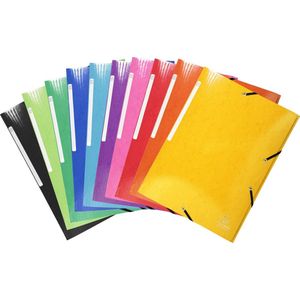 Smiling Art Presentatiemap, verzamelmap, documentenmap in A4, van 320 g/m², kraftpapier, 10 stuks, inzetbaar voor school, universiteit, project, business (beige, 10 stuks