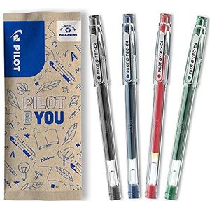 PILOT 4-delige set G-TEC gelpen G-TEC C4. 4er Set zwart/blauw/rood/groen.