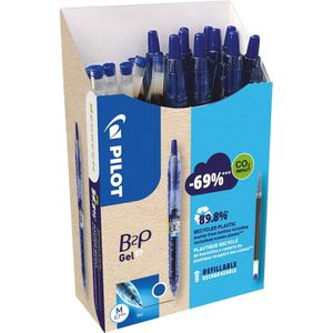 Gelstift Pilot B2P Green Pack 0,7 mm blau - mit 10 Stk. + 10 Nachfüllungen