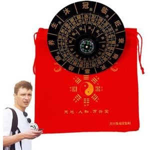 Het kompas, het Feng Shui kompas, de roddels Kompas Wandelen Overleving | Kompas Wandelen Kinderen | Feng Shui-kompas Vijflaags roterend, automatisch Tianchi lokaliseren, richting for woningen uitlegg