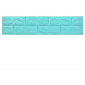 Behangranden zelfklevend,plintafwerking, 3D-patroon zelfklevende taille, plint muurversiering lijn muurstickers for doe-het-decoratie in huis, kantoor, hotel, lavendel, 7,5 cm * 70 cm (Color : Mint B
