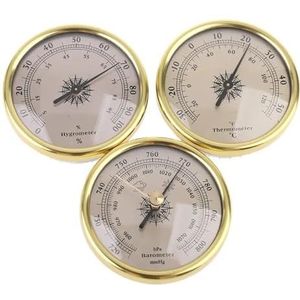 Waterdruk Tester, industriële manometers, 3-in-1 luchtdrukmeter thermometer vochtmeter wandmontage ingebed