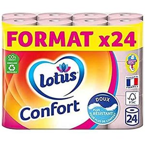 Lotus Confort toiletpapier, met aquatube, 24 rollen