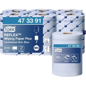 Poetspapier Tork Reflex™ 473391 2-laags | 6 rollen | Blauw | Geschikt voor Tork M4 dispenser