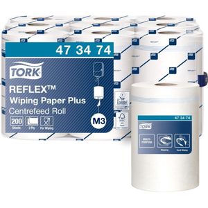 TORK 473474 reflex-sterke multifunctionele papieren doekjes wit M3 Aantal: 1800 stuk(s)