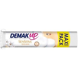 Demak'Up Sensitive Wattenpads voor gezicht en ogen, 100% natuurlijke katoenvezels, 93 katoen