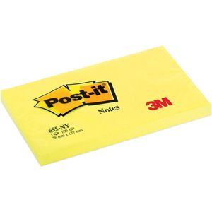 Post-it - Memoblok 655 76x127mm neon geel  | 6 stuks