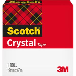 Plakband scotch crystal 600 19mmx66m transparant | 12 stuks