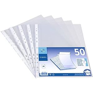 Viquel A4 polypropyleen geperforeerde zakken (Pack van 50
