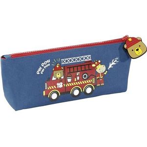 Viquel - Schooltas Mini Brandweerman - Schooltas met 1 vak in blauw en rood