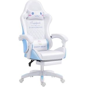 Ergonomische Bureaustoel, Gamingstoelen For Kinderen, Stoel Ergonomische Stoelen Met Hoofdsteun Van Traagschuim En Lendenkussen Ondersteuning Verstelbare Armleuning Videogamestoelen (Color : A)