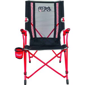 Coleman Elastische klapstoel met stalen frame om te ontspannen, campingstoel met armleuningen en bekerhouder, draagtas tot 136 kg