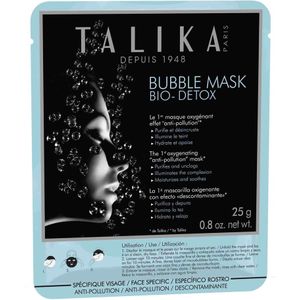 Talika - Face Bubble Mask - Bio-Detox - Bamboo Charcoal - 5 Stuks
