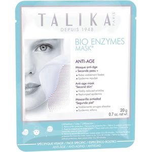 Biologische enzymen masker anti-aging - talika - anti-aging gezichtsmasker - masker met biocellulose voor een rijpe huid - anti-rimpel masker - 'als een tweede huid' effect masker