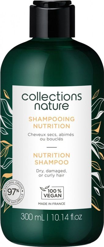 COLLECTIONS NATURE - Nutrition Shampoo - 300 ml - Voor Droog Beschadigd en Krullend Haar