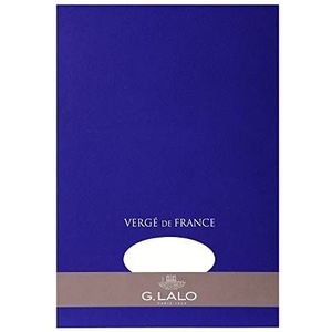 Clairefontaine - Ref 12750L - G.Lalo Plain Laid Paper Sheets (Pad van 50) - A4 (210 x 297mm) formaat, 100gsm 25% katoenpapier, Vergé de France, PEFC-gecertificeerd - extra wit