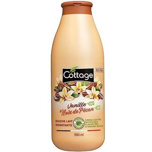 Cottage Douche hydraterende melk – biologische vanille en pecannoten, biologisch, 550 ml