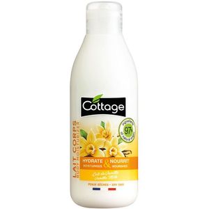 Cottage Lichaamsmelk hydrateert en voedt – zeer droge huid – vanillemelk – 97% ingrediënten van natuurlijke oorsprong – 200 ml
