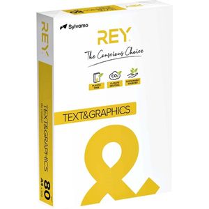 Kopieerpapier rey text graphics a4 80gr wit | Pak a 500 vel