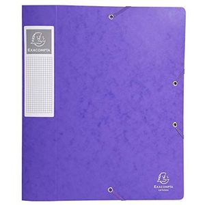 Exacompta - Ref. 16015H – 1 opbergbox met elastieken Cartobox – wordt plat verpakt geleverd – achterkant 6 cm – kaart glanzend 7/10e – 600 g/m² – afmetingen: 25 x 33 cm – formaat A4 – kleur: paars