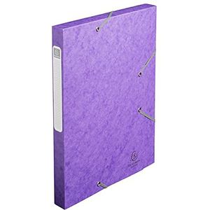 Exacompta Art.-Nr. 18515H – 1 opbergbox met elastieken Cartobox – plat verpakt – rug 2,5 cm – 5/10 – 400 g/m² – afmetingen 25 x 33 cm – formaat A4 – kleur: violet