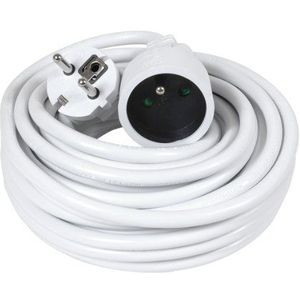 DEBFLEX verlengkabel 10 m HO5 VV F 3G 1,5/2 PT+T/16 ampère wit 335601