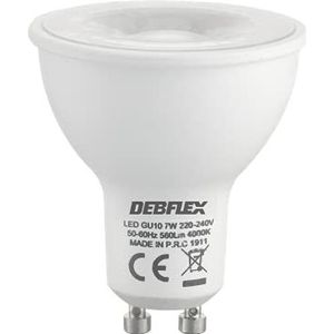 DEBFLEX Grote schroefsokkel vlam e – komt overeen met halogeenlamp lamp K 8 W LED Cob GU10 4000 600473