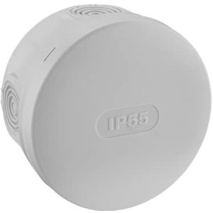 Debflex 718804 elektrische aansluitdoos, waterdicht, IP55, diameter 85 mm, 718804, grijs, 85 mm x 50 mm