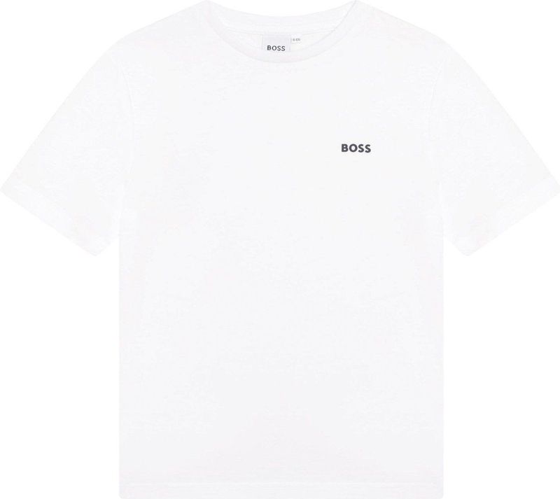 Boss T-shirt Junior - Wit - Regular Fit - Katoen