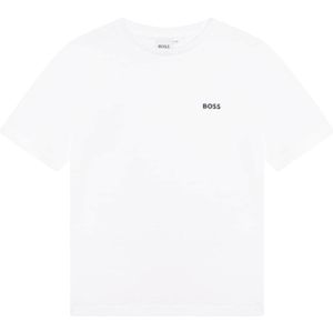 Boss T-shirt Junior - Wit - Regular Fit - Katoen