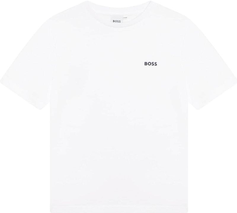Boss T-shirt Junior - Wit - Regular Fit - Katoen