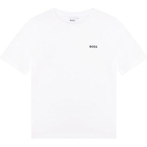 BOSS - J25P23 - T-shirt - Wit - Katoen - Korte Mouwen