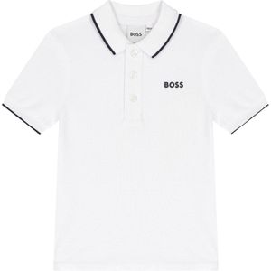 Boss - Polo Junior - Wit - Regular Fit - 100% Katoen