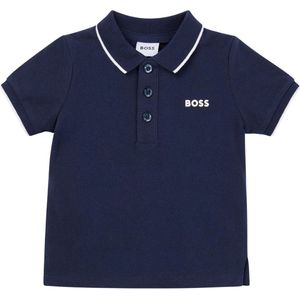 BOSS - Poloshirt - Blauw - Babyjongens - Klein Logo - 18 Maanden