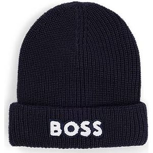 Dubbellaagse kinderbeanie met logo van badstof