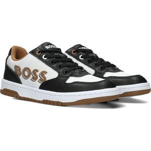 Boss Kids Baskets J50861 Lage sneakers - Leren Sneaker - Jongens - Zwart - Maat 38