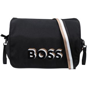 Hugo Boss, Interieur, unisex, Zwart, ONE Size, Polyester, Zwarte Moedertas met Verstelbare Schouderband