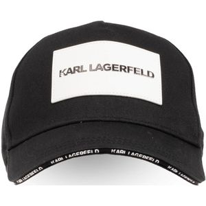 Karl Lagerfeld, Baseballpet Zwart, Dames, Maat:50 CM