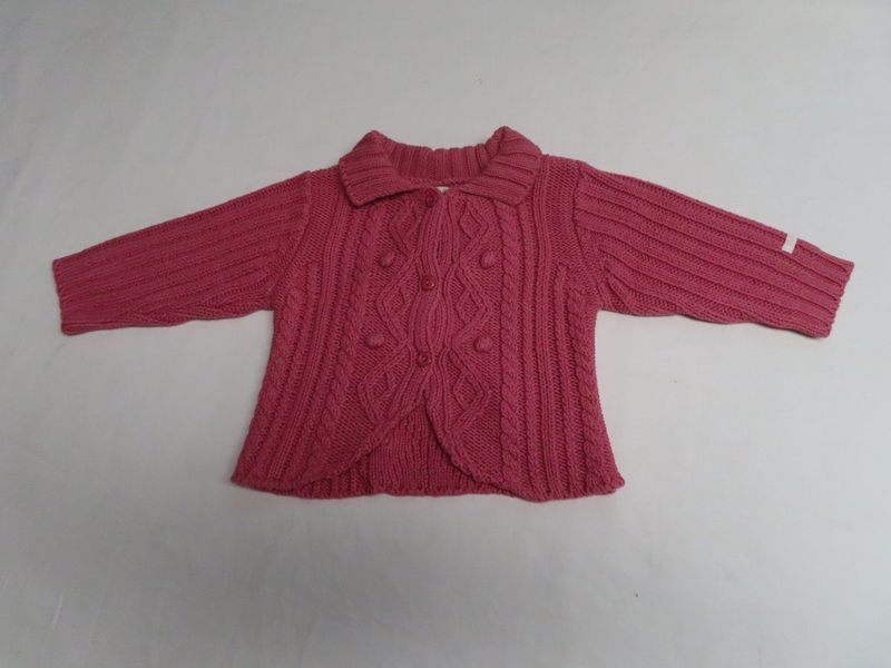 Gilet - Meisje - Gebreid - Oud roze - 3 maand 60