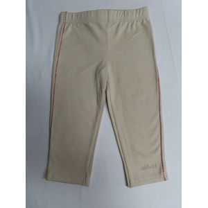 Legging - Meisje - Beige afgewerkt met rood - 12maand 74
