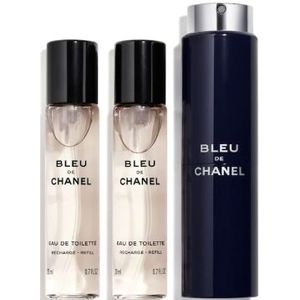Chanel Bleu de Chanel Geschenkset 3 x 20ml EDT (1 Handtas Spray + 2 Navullingen)