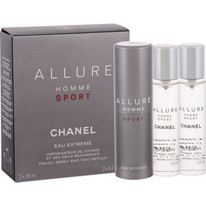 Chanel Allure Homme Sport Cologne Gift Set 3 x 20 ml