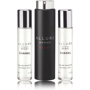 Chanel Allure Homme Sport Geschenkset 20ml EDT Spray + 2 x Navulling