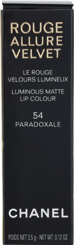 Chanel Rouge Allure Velvet Fluweelschtige Lippenstift met Matterend Effect Tint 54 Paradoxale 3,5 g