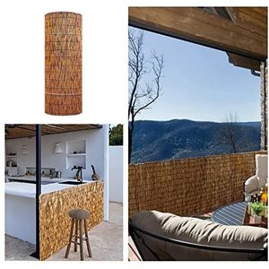 Milieuvriendelijke Riet Hek Balkon Riet Hek Outdoor Privacy Hek Rollen Bamboe Hek for Outdoor Achtertuin Patio, Eenvoudige Montage