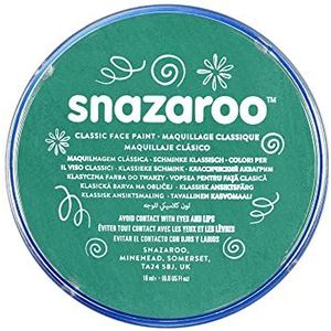 Snazaroo 1118617 Kinderschmink, huidvriendelijke hypoallergene gezichtsmake-up op waterbasis, vrij van parabenen - 18ml Pot, Teal