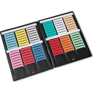 Nobo - Mini-planner met T-kaarten, 2 kleppen met 3 kolommen en 16 sleuven, index 2, 3084600